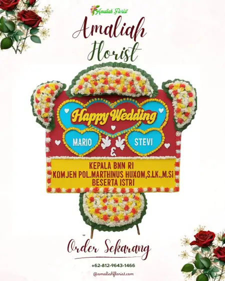 Papan Bunga Pernikahan Tiru Kidul